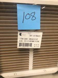 Large Venti Air Return Grille 12x12 New