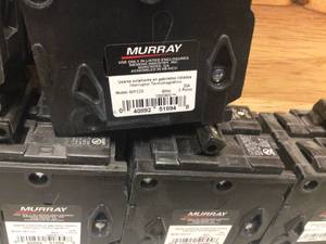Lot of 6 Murray Circuit Breaker 20A 2 Poles not used MP22OU