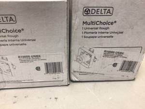 Lot of 2 Delta Universal Rough inletoutlet R10000-UNBX nor used
