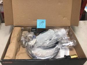 Delta Kate Single Handle Pull Down Kitchen Faucet with Soap Dispenser 16970-S