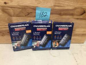 Lot of 3 Chamberlain button remotes (review all pictures)