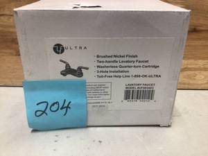 Ultra UF08342C Two-Handle Brushed Nickel Non-Metallic Series Lavatory Faucet See Pictures