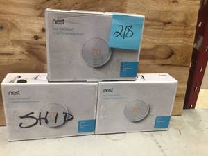 Lot of 3 Nest Learning Thermostat E with Temperature Sensor by Google See Pictures