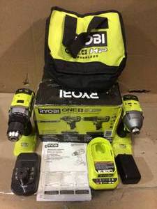 lot 9 image: Ryobi 18V Brushless Drill driver and impact Set see pictures