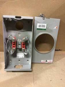 lot 23 image: Milbank 200 Amp 4 Terminal Ring Type Overhead Meter Socket