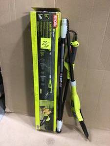 lot 36 image: Ryobi RY43161 8 inch chain 6 Amp Electric Corded Pole Saw
