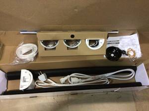 lot 49 image: Commercial Electric In Wall Flat Screen TV  Cover and Power Kit see pictures