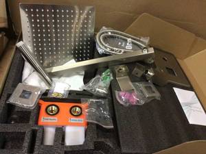 lot 72 image: Water Saving Shower set square see pictures