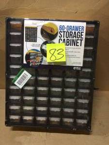 lot 83 image: 60 drawer storage cabinet see pictures