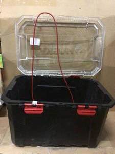 lot 93 image: Husky Plastic Storage Bin