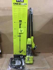 lot 94 image: Ryobi ONE HP 18V Brushless 13 in. Cordless Battery String Trimmer Tool only see pictures