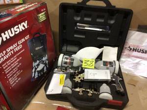 lot 38 image: Husky Spray Gun Kit open box customer return see pictures