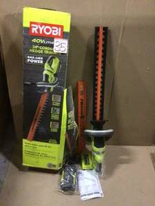 40V 24 in. Cordless Battery Hedge Trimmer with 2.0 Ah Battery and Charger by RYOBI in good conditions