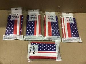 Planet Earth Disposable Adult Face Mask, American Flag (10-Pack) not used