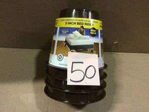 5 in. Extra Storage Under-Bed Risers Chocolate (Set of 4) by SlipStick not used
