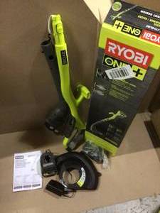 ONE 18V 10 in. Cordless Battery String Trimmer and Edger with 1.3 Ah Battery and Charger by RYOBI in good conditions