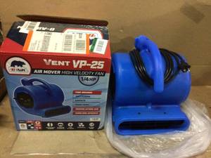 14 HP Air Mover Blower Fan for Water Damage Restoration Carpet Dryer Floor Home and Plumbing Use in Blue by B-Air in good conditions