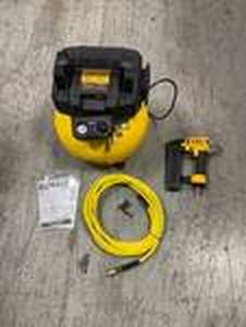 6 Gal. 18-Gauge Brad Nailer and Heavy-Duty Pancake Electric Air Compressor Combo Kit (1-Tool) by DEWALT (good condition see all picutres)