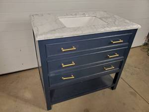 Presnell 37 inch Vanity with Marble Top