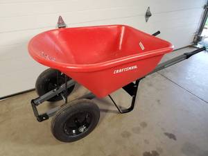 Craftsman Steel Frame Wheelbarrow - Cracked Tub