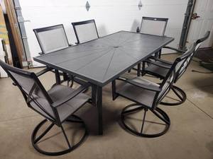 New Patio Table with 6 Chairs - Scratch and Dent