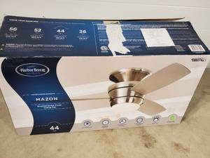 New Harbor Breeze 44 inch LED Ceiling Fan - Missing Globe