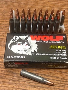 (20) Rounds Wolf .223-Remington