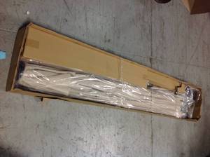 11 ft. Cantilever Push Tilt Patio Umbrella in Beige by Abba Patio open box see the pictures