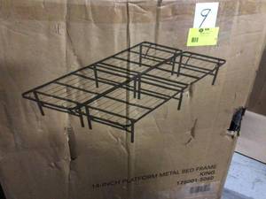 King-Size 14 in. H Heavy Duty Metal Platform Bed Frame by Hercules review all pictures&nbsp