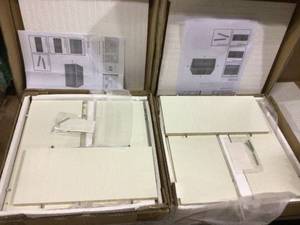 26 in. H x 52 in. W x 13 in. D White Wood 12-Cube Storage Organizer good condtion review all pictures&nbsp&nbsp
