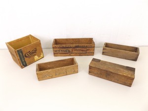 Lot of Antique Wood Boxes
