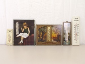 Lot of Antique Advertising Thermometers