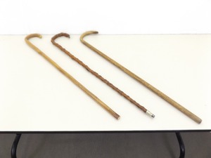 Lot of 3 Antique Wood Walking Canes