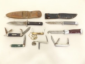 Lot of Vintage Pocket and Fixed Blade Knives