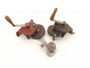 Lot of 3 Vintage Hand Crank Wheel Grinders