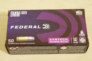 50 Federal Training Match 9mm Luger 147 Gr TSJ Ammo