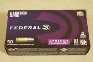 50 Federal Training Match 9mm Luger 147 Gr TSJ Ammo