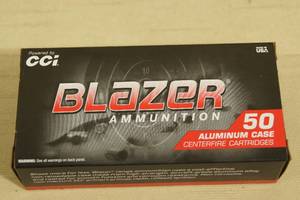 50 CCI Blazer 9mm Luger 115 Gr FMJ Aluminum Case Ammo
