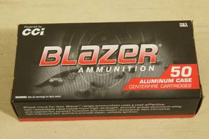 50 CCI Blazer 9mm Luger 115 Gr FMJ Aluminum Case Ammo