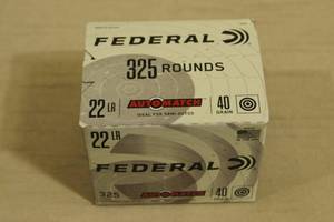 325 Federal Automatch .22 LR 40 Gr Ammo