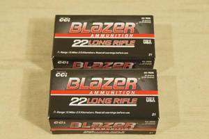 100 CCI Blazer .22 LR 40 Gr Ammo
