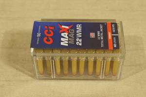 50 CCI Maxi Mag .22 WMR 40 Gr TMJ Ammo