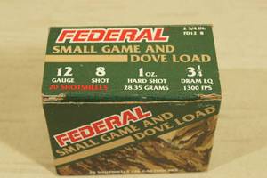 20 Federal 12 Gauge 2-34 8 Shot Shotshells