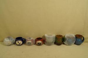 8 Coffee Mugs - Stoneware, Camping, Outdoors