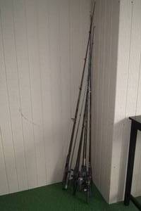 Vintage Fishing Rods with Closed Face Reels