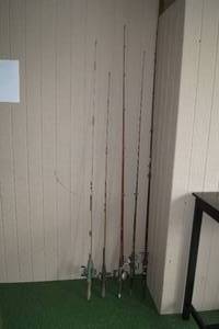 Vintage Fishing Rods with Spinning and Baitcaster Reels