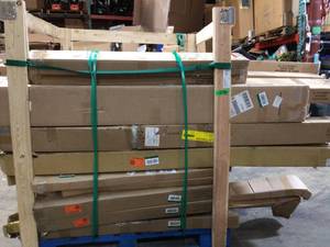 Assorted pallet of blinds customer returns see all pictures various sizes and brands (mixed)