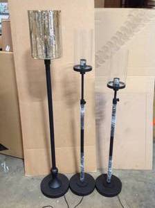 Numit 68.75 in. Blackened Bronze Floor Lamp with Mercury Glass Shade by Meyer&Cross & more see description