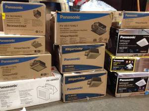 Mix pallet of assorted Panasonic Venitilating Fans (customer returns) see all pictures