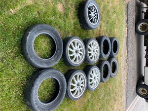 Mix lot of tires & rims (see all pictures) AS IS